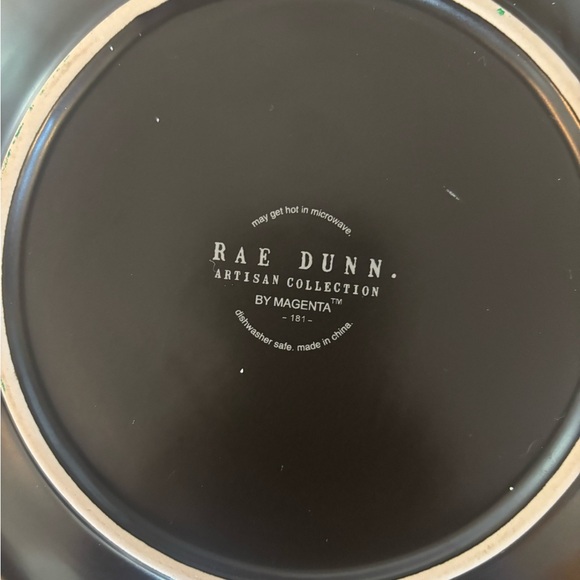 Rae Dunn Black Artisan Plate 11x11 - Picture 3 of 6